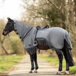 BUSSE Ausreitdecke MOSKITO-FRANSEN III Grau/anthrazit, 145 Cm