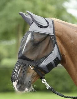 BUSSE Fliegenmaske FLY COVER FRANSEN Grau, WB