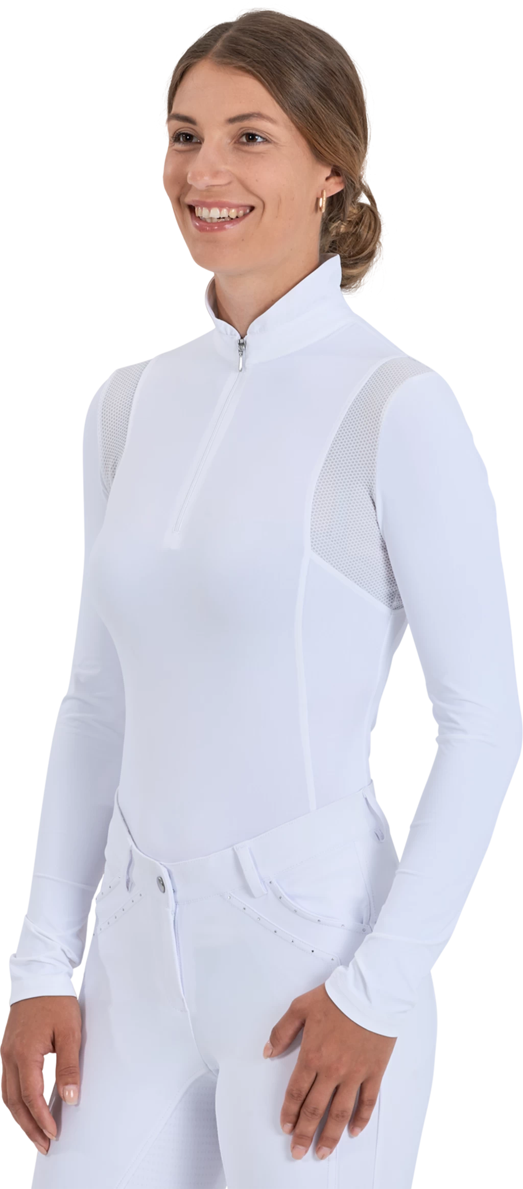 BUSSE Langarm-Turniershirt GRANADA, Weiß, M