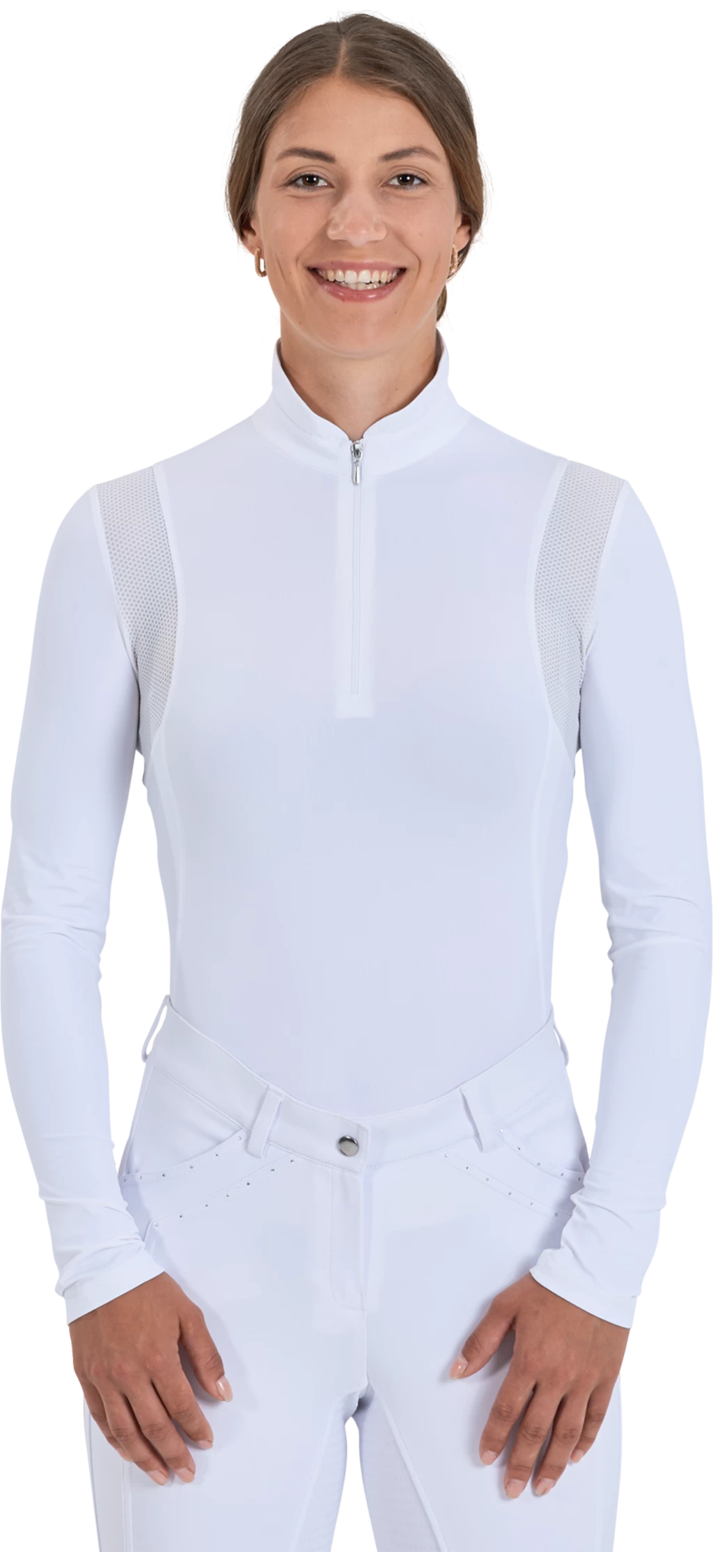 BUSSE Langarm-Turniershirt GRANADA, Weiß, M – Bild 2