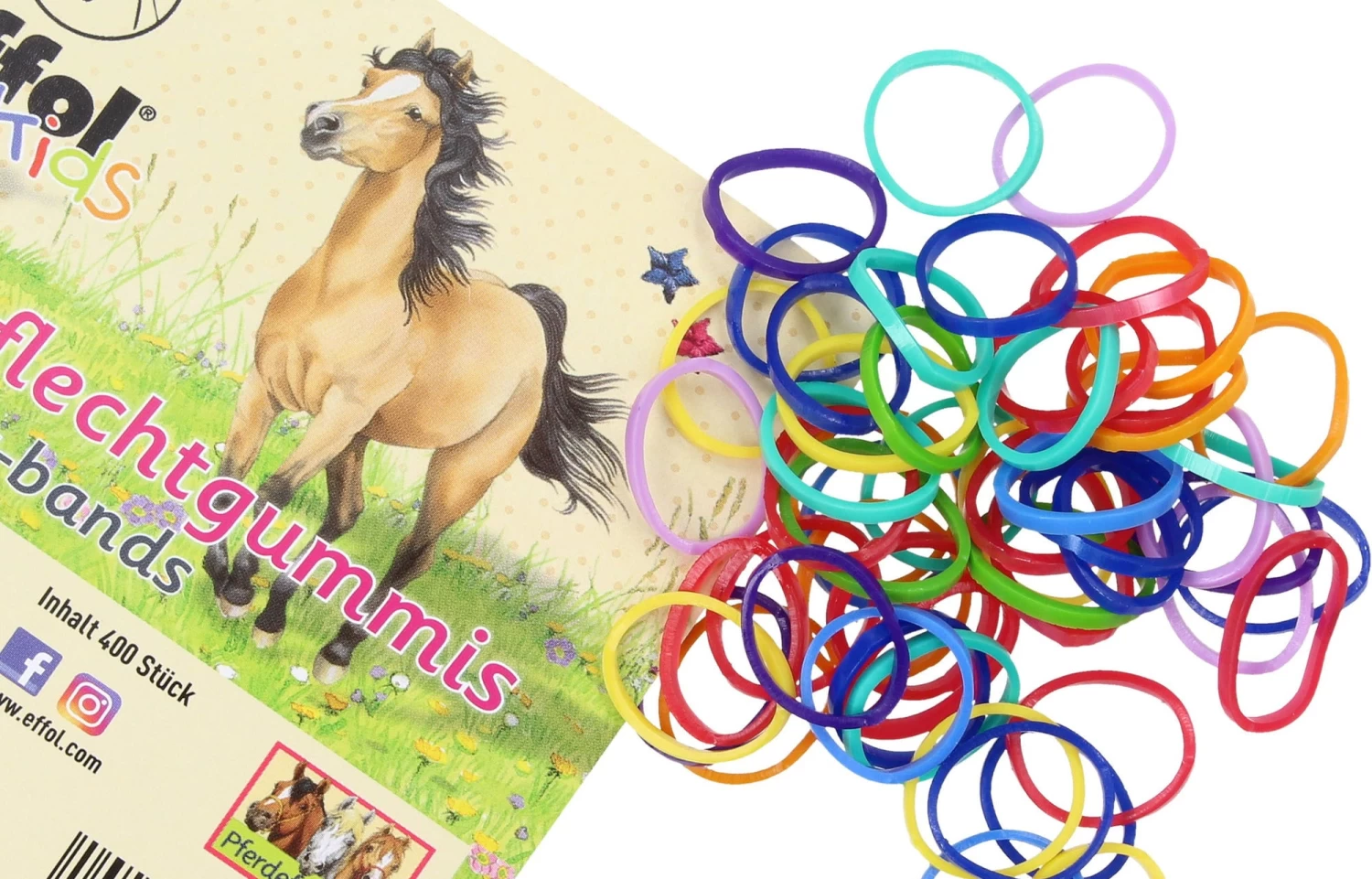 Effol Kids Niemals-Reißer-Einflechtgummis, 400 Stück – Bild 2