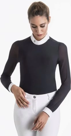 EGO7 Turniershirt ''RITA'' Langarm Navy, ITA-42/EU-38