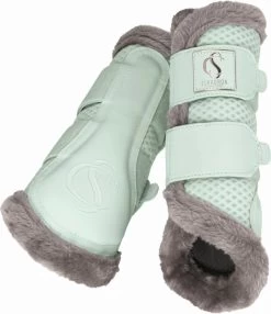 ESKADRON Gamaschen MESH FAUXFUR, Powder Green, XL