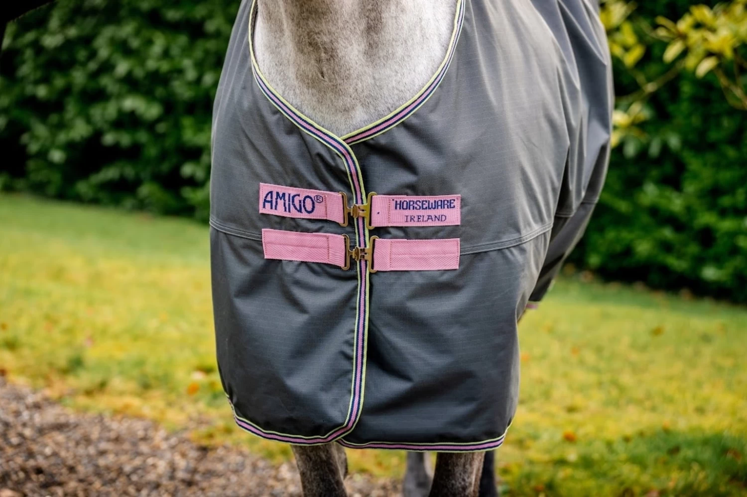 Horseware Ireland Amigo Hero Ripstop Lite Shadow / Rose & Navy, 140 Cm – Bild 2