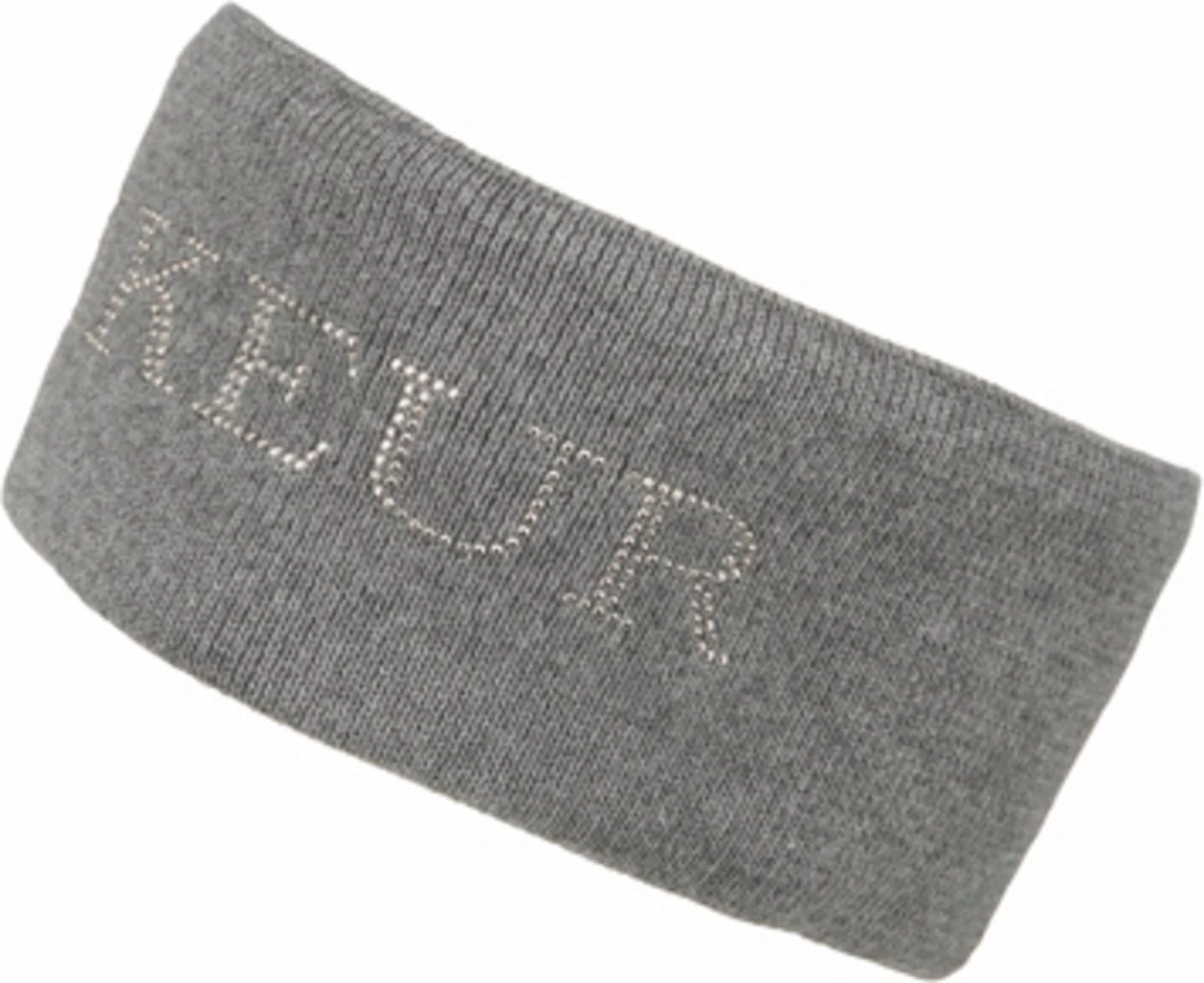 PIKEUR Stirnband Mit Strass, XL (55-57 Cm), Middle Grey