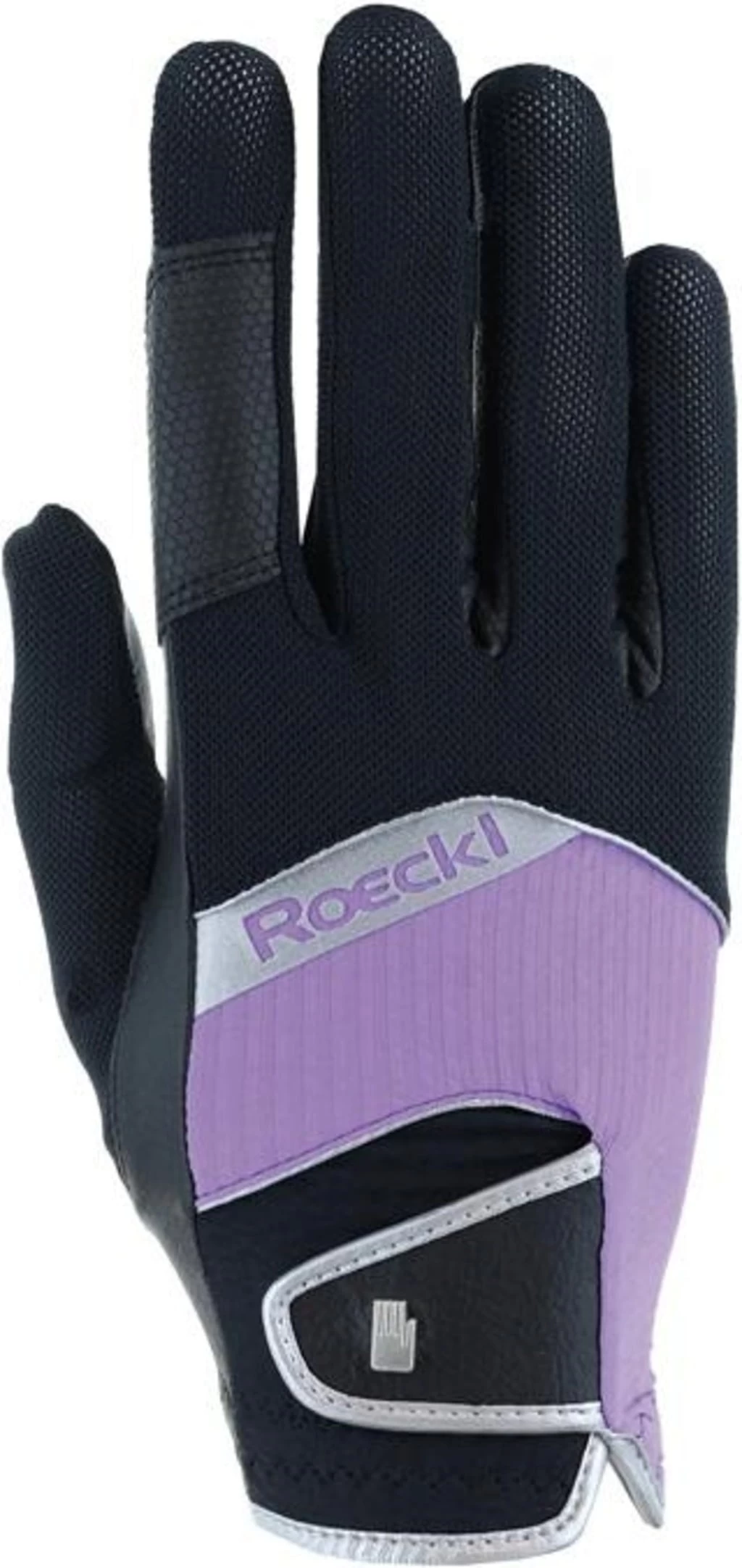 Roeckl Reithandschuh "MILLERO", Black/lilac Macaron, 8.5 (1 Paar)