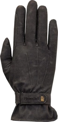 Roeckl Winterreithandschuh "Weymouth" Schwarz/stonewashed, 7.5 (1 Paar)
