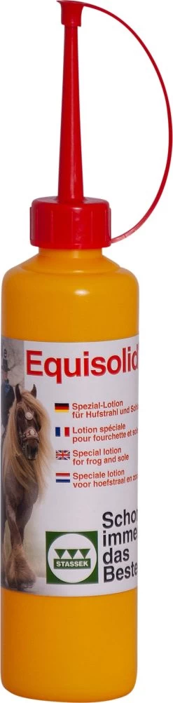 Stassek EQUISOLID Spezial-Lotion Für Den Hufstrahl, Flasche Mit Tülle, 250 Ml