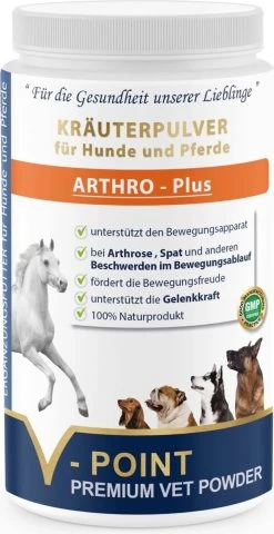 V-POINT ARTHRO Plus -Premium Kräuterpulver Für Hunde Und Pferde, 500 G